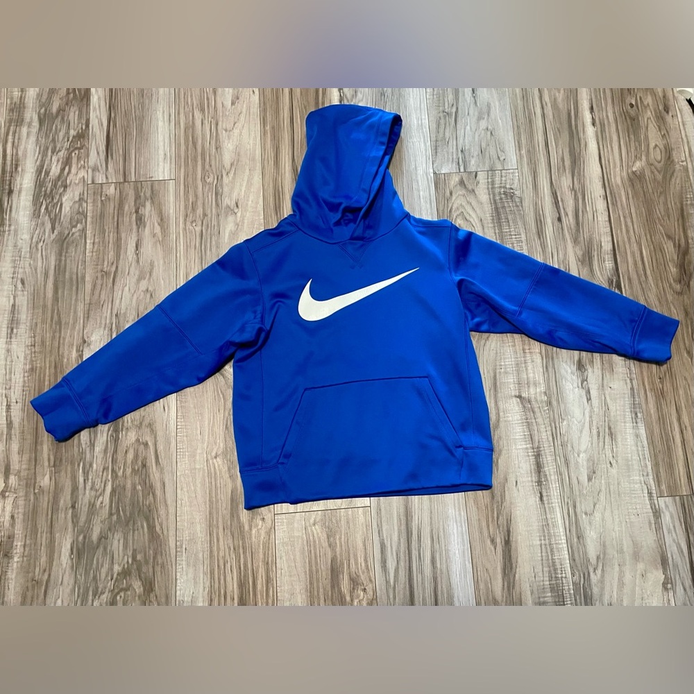 Youth Nike Blue & White Dri-Fit Hoodie (M)